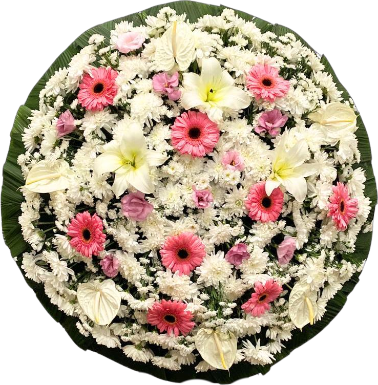 Coroa de flores Luxo Cor De Rosa — código 40040