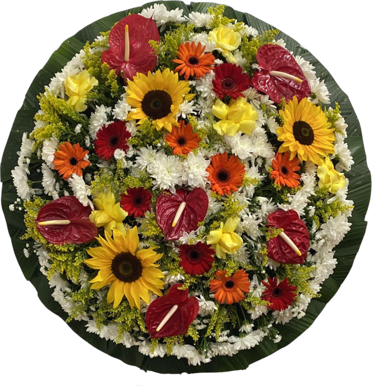 Coroa de flores Luxo Colorido — código 40041